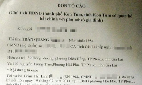 Pho Bi thu thanh uy Kon Tum: Nhieu van de khong dung su that