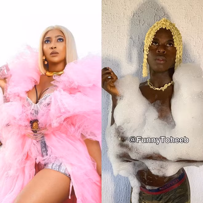 Trên mỗi bài đăng, Toheeb còn cẩn thận liệt kê các nguyên liệu mình dùng để cosplay như rơm, túi nylon, giấy hay đơn giản là tấm bìa carton.