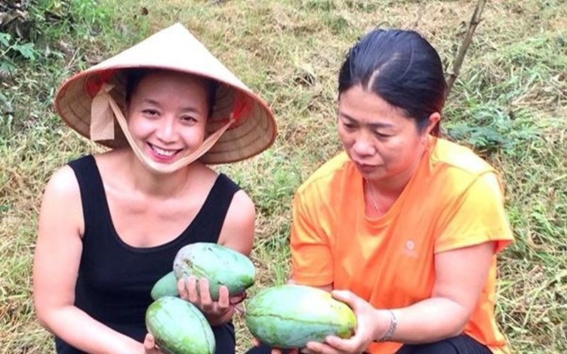 Không chỉ có cây quả, trong vườn còn nuôi thêm gà, vịt để làm nguồn thực phẩm sạch.