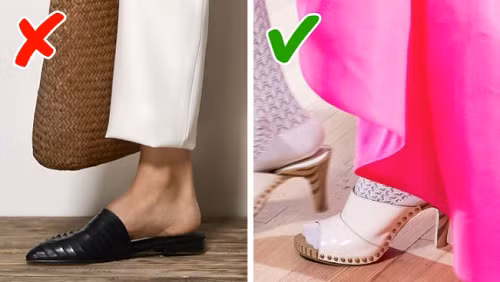  Giày Mule. Nếu mua giày diện Tết, bạn nên chọn sabo thay vì mẫu giày mule. Sự khác biệt của hai loại giày này là sabo thường có phần đế giày trong khi mule có phần đế rất mỏng; thường dùng đi trong phòng ngủ.