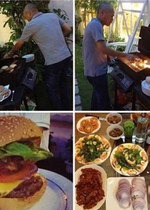 Những món ăn do ông xã của người đẹp Thu Phương nấu đẹp mắt không kém ở nhà hàng.