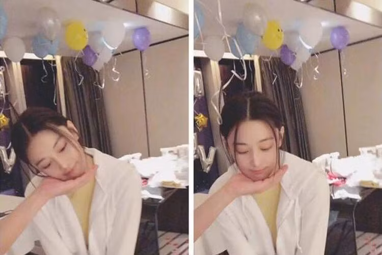 Nữ diễn viên và bạn trai giữ kín chuyện tình cảm. Ảnh: Weibo