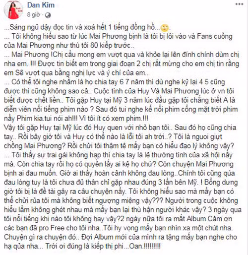 Dan Kim tiep tuc noi ve moi quan he voi tinh cu cua Mai Phuong-Hinh-2
