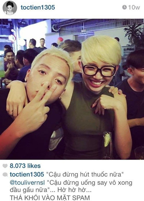 Cặp đôi tin đồn nhuộm tóc màu giống nhau. Ảnh: Instagram