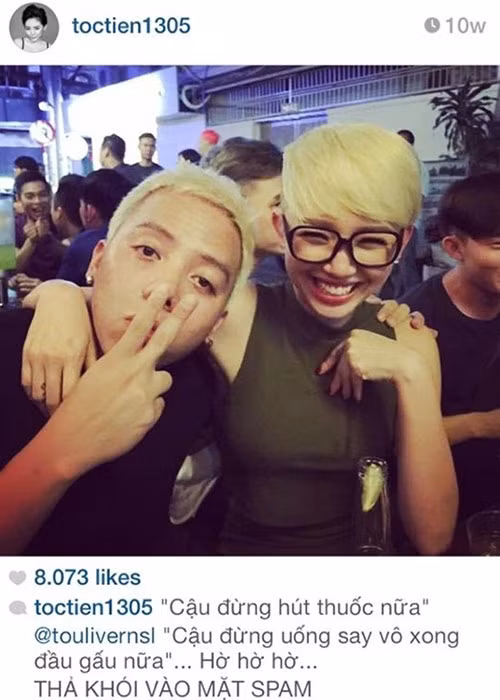 Cặp đôi tin đồn nhuộm tóc màu giống nhau. Ảnh: Instagram