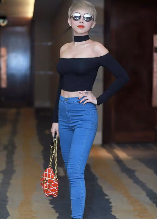 Tóc Tiên thường xuyên thay đổi mái tóc ngắn của mình từ màu sắc đến kiểu tóc. Ảnh: FBNV