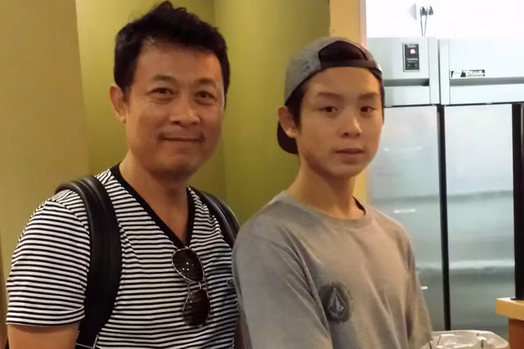 Vân Sơn có hai cậu con trai. Trong ảnh là cậu con trai thứ hai của nam danh hài. Ảnh: FBNV