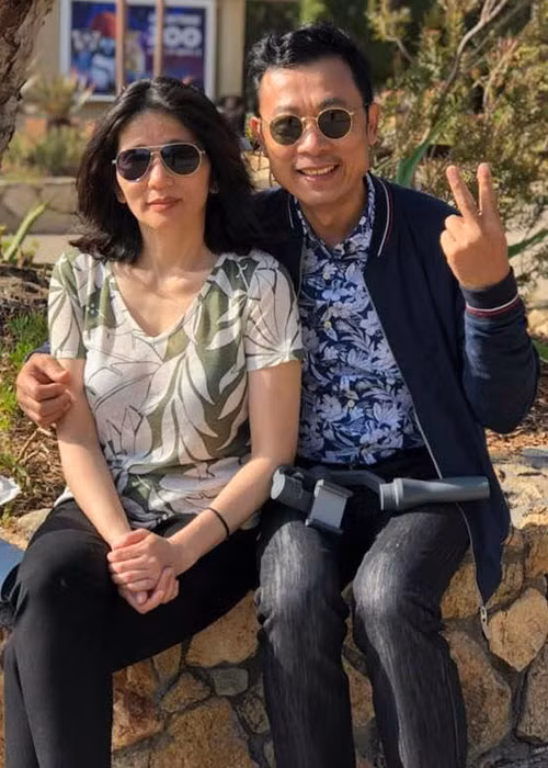 Hinh anh hiem hoi cua danh hai Van Son ben vo con