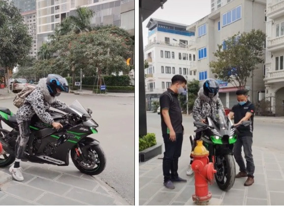 Trước thời điểm Nam bị bắt, một chủ showroom xe chia sẻ lên mạng thông tin hình ảnh một khách hàng mua xe Kawasaki ZX 10R 1000cm3 người Hải Phòng. Nam khách hàng mặc chiếc áo khoác lông màu xám da báo tới cửa hàng và chọn chiếc xe phân khối lớn màu xanh đen. Đáng chú ý, chiếc áo và hình ảnh nam khách hàng trùng khớp với chiếc áo nghi phạm cướp ngân hàng mặc ở thời điểm bị bắt.