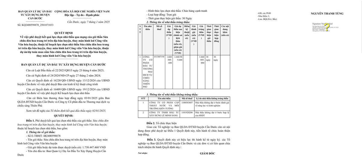 Một tháng trúng 4 gói thầu, năng lực Công ty Thiên Phú ra sao? - Hình 2 Mot thang trung 4 goi thau, nang luc Cong ty Thien Phu ra sao?-Hinh-2