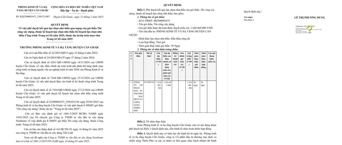 Một tháng trúng 4 gói thầu, năng lực Công ty Thiên Phú ra sao? Mot thang trung 4 goi thau, nang luc Cong ty Thien Phu ra sao?