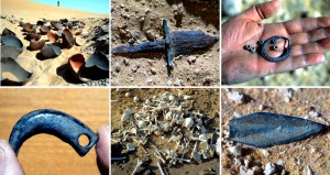 Các vật phẩm chiến tranh cổ đại, như đầu mũi tên và dao găm bằng đồng, thuộc thời đại của Cambyses, cũng được tìm thấy.