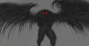 Ông Newell Partridge, một nông dân thất kinh khi thấy một hình thù kỳ dị với đôi mắt đỏ.