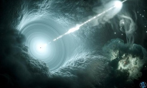 Hình ảnh minh họa về một hố đen siêu khối lượng. Ảnh: Reuters.