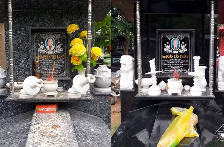 "Chúng tôi hoàn toàn không có thù hận gì với ai mà sao lại bị đối tượng nào tàn nhẫn đập phá, kéo đổ bàn thờ, chân đèn, lư hương... của người đã khuất như thế này?", một người dân có mộ phần người thân bị đập phá nói trong bức xúc.