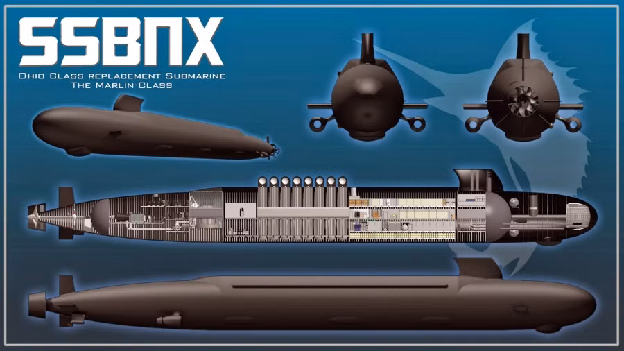 Theo kế hoạch, tàu ngầm lớp Columbia vẫn sẽ được trang bị tên lửa đạn đạo liên lục đục Trident II D5 có tầm phóng 8.000-10.000km. Nguồn ảnh: Bastion