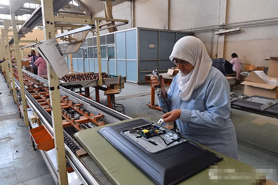 Nhà máy sản xuất ti vi ở Damascus.