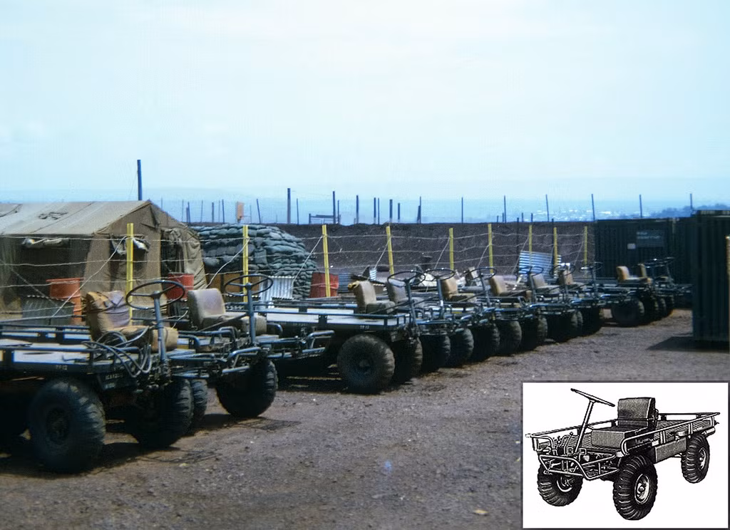 Chính nhờ khả năng vượt địa hình của mình, Mule không chỉ là một chiếc xe được sử dụng trong sân bay mà còn là một chiếc xe đa dụng, được bộ binh Mỹ rất ưa dùng trên chiến trường Việt Nam. Nguồn ảnh: Flickr.