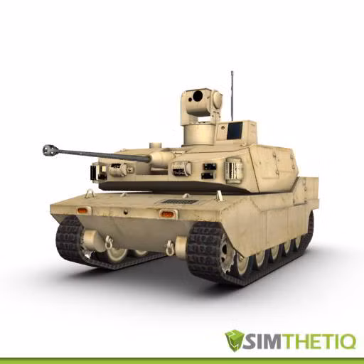 Với module hệ thống camera đặt tại trung tâm tháp pháo, có thể quét dọc và ngang toàn bộ không gian rộng xung quanh. 4 module bao quanh quan sát không gian hẹp ngay sát vị trí của chiếc tăng. Tín hiệu từ camera sẽ kết nối với hệ thống cảm biến và cảnh báo và truyền về máy tính trung tâm, từ đó có thể nhanh chóng phát hiện đối tượng di chuyển trong vùng hoạt động. Nguồn ảnh: Simthetiq e Store