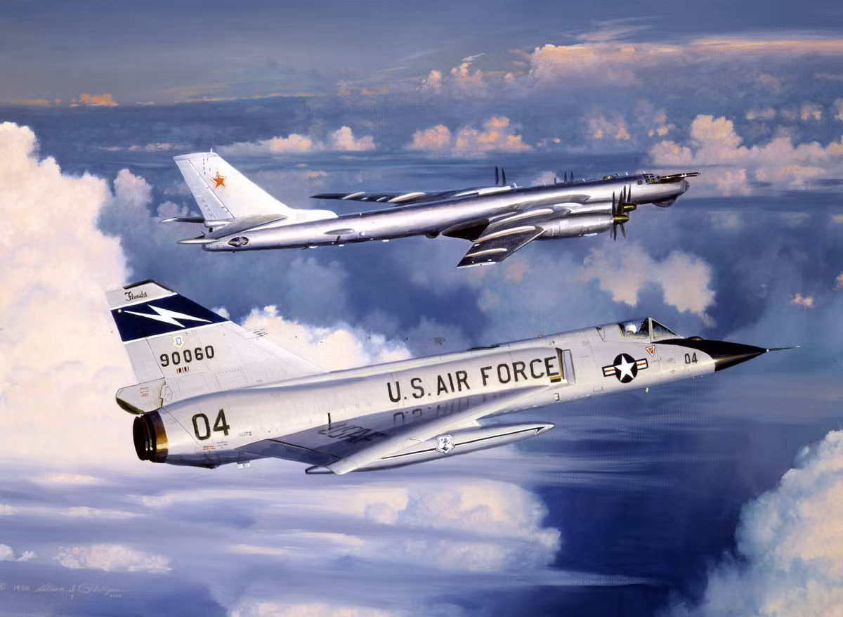 F-106 có trọng lượng không tải 11 tấn, trọng lượng có tải 15,6 tấn. Máy bay có thể mang theo khoảng 3,5 tấn vũ khí. Nguồn ảnh: Tumblr