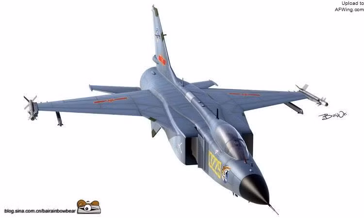 Được thiết kế với mục đích thay thế cho những chiếc tiêm kích J-6 cổ lỗ được Tổng công ty Thẩm Dương chế tạo trên cơ sở MiG-19 Liên Xô, số phận của chiến đấu cơ J-13 thậm chí còn hẩm hiu đến nỗi nó chỉ được nằm trên giấy, chưa có bất cứ một mẫu thử nào được ra đời. Nguồn ảnh: Sina.