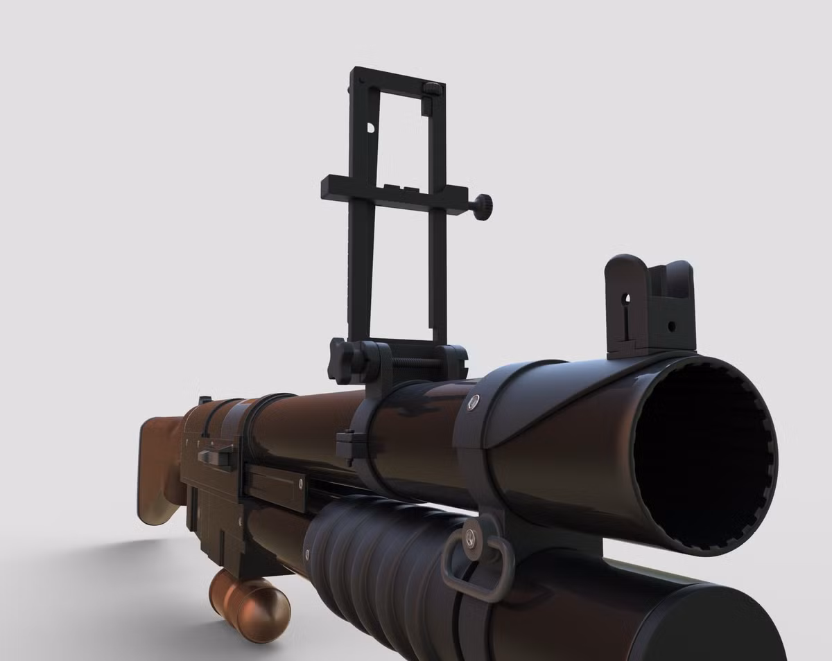 China Lake sử dụng cơ chế nạp đạn kiểu bơm. Súng chứa được 4 quả đạn, 3 quả nằm trong ống đạn phía trên nòng súng và một quả nằm sẵn trong nòng. Khe nạp đạn nằm ở phía sau ống đạn và phía dưới thân súng. Nguồn ảnh: ArtStation