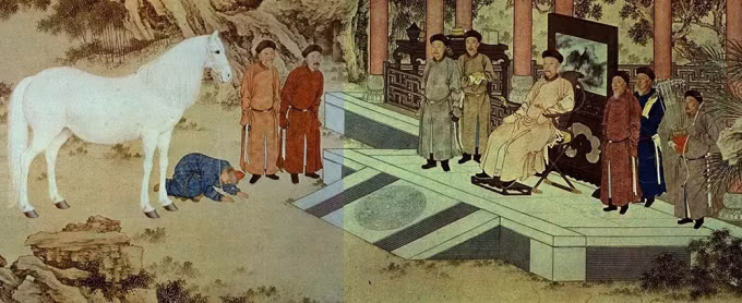 Do biết phạm phải vào điều cấm kỵ của triều đình nên Lang Thế Ninh giấu kín bức tranh chân dung vua Càn Long trên trong suốt nhiều năm.