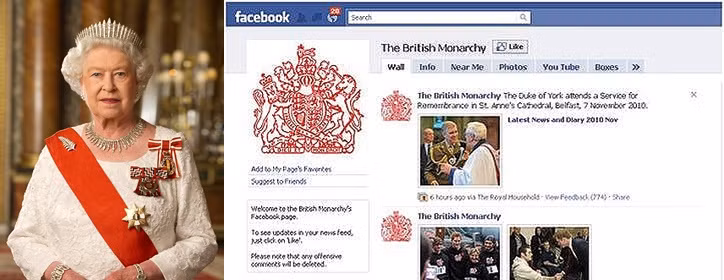 Trang Facebook cá nhân của Nữ hoàng Elizabeth II không cung cấp các thông tin cá nhân thường được yêu cầu đối với mọi người như: tình trạng quan hệ, sở thích, học vấn, quan điểm chính trị...