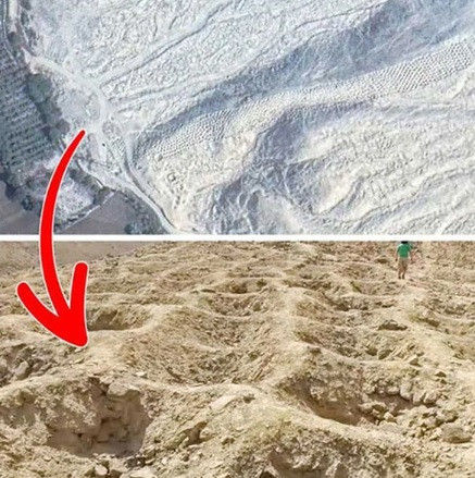 Dãy hố bí ẩn bắt đầu từ thung lũng Pisco và trải dài đến tận dãy Andes. Đến nay, các nhà khoa học vẫn chưa thể giải mã nguồn gốc của dãy hố này.