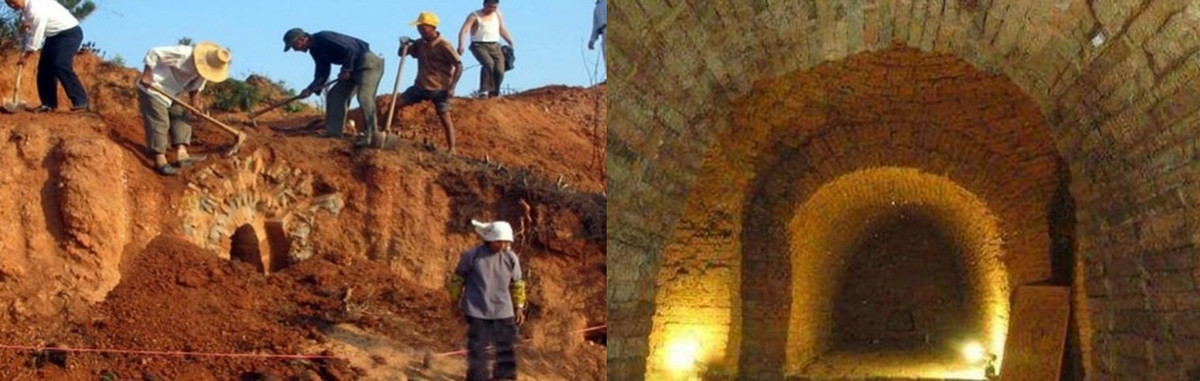 Bên ngoài cỗ quan tài vàng quý giá có chạm khắc nhiều hoa văn tinh xảo. Trong số này có một vài hình vẽ về Phật giáo. Điều này khiến các chuyên gia suy đoán chủ nhân ngôi mộ có thể là một Phật tử.