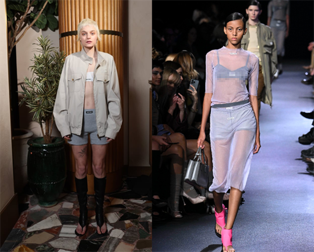 Trend phụ nữ mặc quần boxer được giới thiệu bởi các nhà mốt của Miu Miu trong bộ sưu tập thời trang Xuân Hè 2023. Trong bộ sưu tập, hãng để mẫu nữ mặc váy lộ viền nội y là đồ lót nam thu hút sự chú ý.