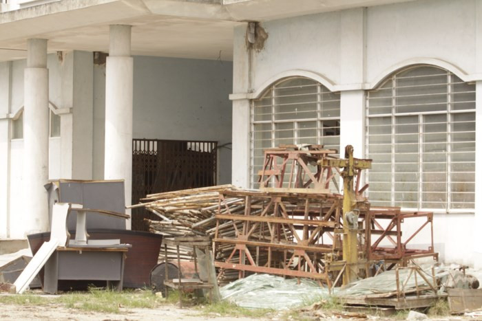 Giờ là nơi tập trung vật liệu xây dựng không ai quản