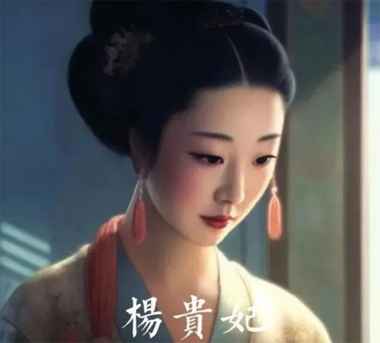 2. Dương Quý Phi: AI đã dựng nên chân dung Dương Quý Phi với vẻ đẹp nghiêng nước nghiêng thành, khuôn mặt thanh tú, sắc đẹp cuốn hút như mô tả trong sử sách. (Ảnh: Sohu)