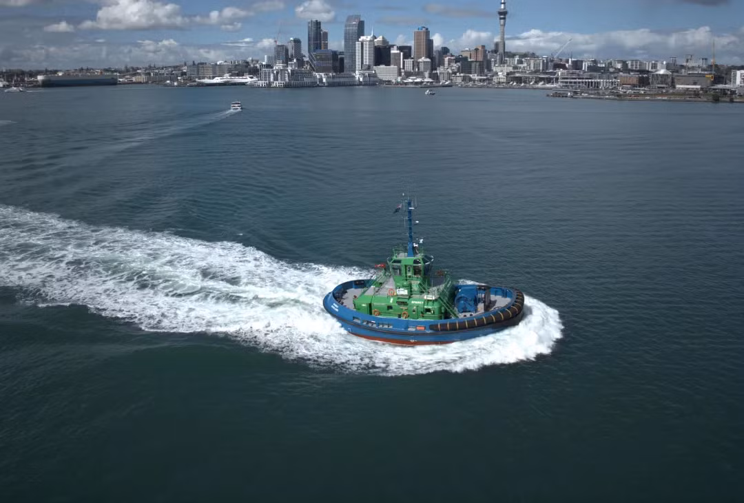 Tàu kéo RSD-E 2513 Bu Tinah, do Việt Nam thi công, đạt lực kéo trung bình 78,2 tấn, lập kỷ lục Guinness cho "Tàu kéo điện mạnh nhất thế giới", theo thông tin do tờ Marine Link (Mỹ) công bố ngày 12/11/2024.(Ảnh: damen)