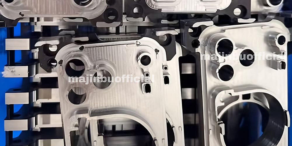 Ngoài ra, phần kim loại bị rò rỉ có các chi tiết nhô ra không phù hợp với thiết kế của iPhone. (Ảnh: Majin Bu)