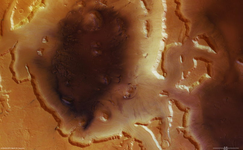 Đại dương Deuteronilus có thể đã biến mất sau khoảng 1 tỷ năm, nhưng khoảng thời gian đó đủ dài để sự sống sơ khai xuất hiện. Việc tìm thấy đại dương cổ không đồng nghĩa sao Hỏa chắc chắn từng có sự sống, cần thêm mẫu vật để xác nhận điều này. NASA dự định thu hồi mẫu vật từ sao Hỏa vào năm 2040, nhưng đang tìm kiếm đối tác tư nhân để đẩy nhanh tiến độ. (Ảnh: European Space Agency)