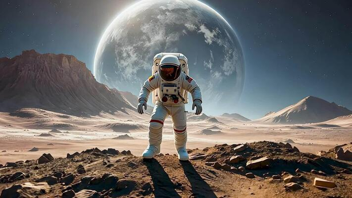 Biến đổi khí hậu và các mối đe dọa khác trên Trái đất có thể khiến loài người tuyệt chủng trước khi kịp thực hiện các chuyến du hành liên sao, khiến việc thuộc địa hóa ngoại hành tinh vẫn chỉ là ý tưởng xa vời. (Ảnh: Vecteezy)