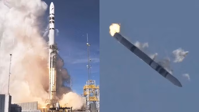 Hệ thống điều khiển chuyến bay đã tự động tắt động cơ, khiến tên lửa rơi xuống và phát nổ.(Ảnh: YouTube)