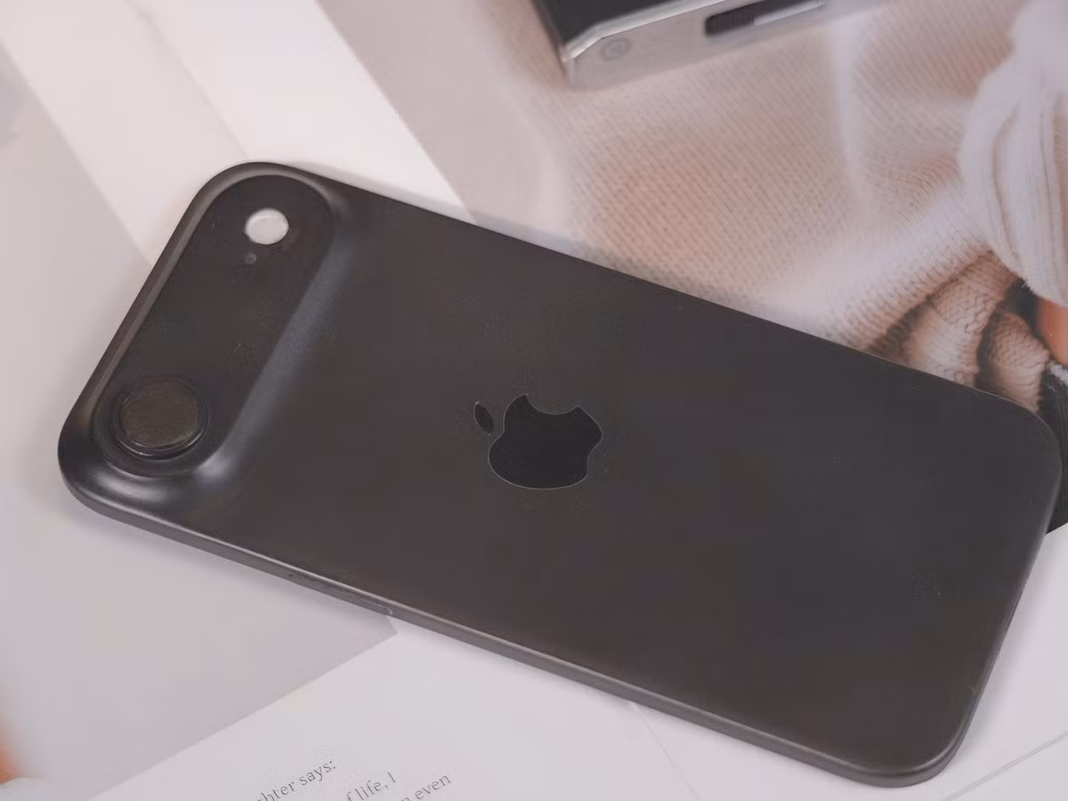 iPhone 17 Air có cụm camera sau đơn giản với một ống kính, trong khi iPhone 17 Pro Max sở hữu cụm camera lớn hơn, bao gồm đèn flash và cảm biến Lidar. (Ảnh: Majin Bu)