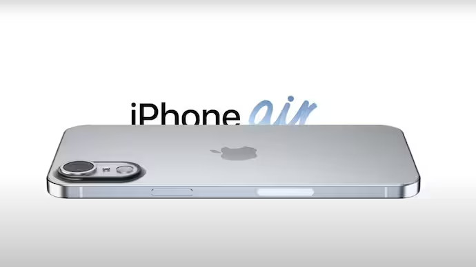 Nếu thiết kế này là thật, iPhone 17 Air sẽ phá vỡ sự đơn điệu của các thế hệ iPhone trước đó. (Ảnh: India Today)