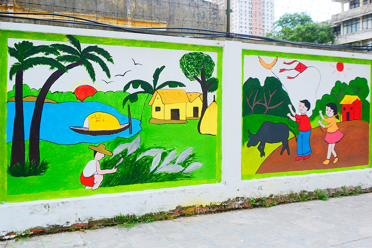 Hay những bức trang về khung cảnh nông thôn đầy thi vị.