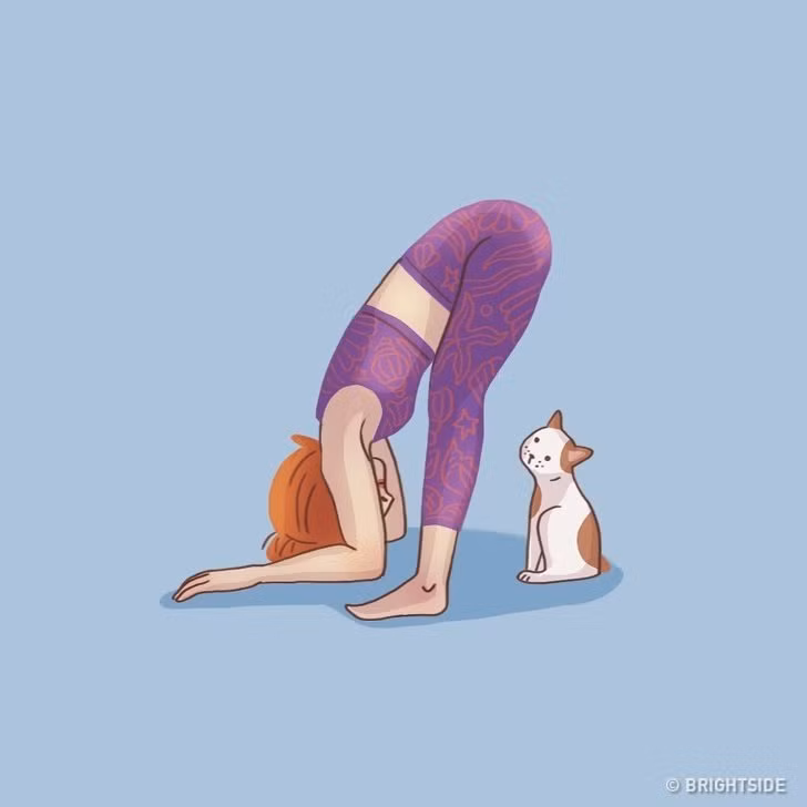  Tư thế uốn gập người Đặt hai bàn chân trong một khoảng cách và đảm bảo rằng ngón chân hướng về phía trước. Từ từ thở ra và cúi đầu xuống bàn chân, giữ thẳng lưng và đầu gối hơi cong. Hãy thư giãn và ở lại vị trí này trong 30 giây, sau đó tăng lên từ từ.