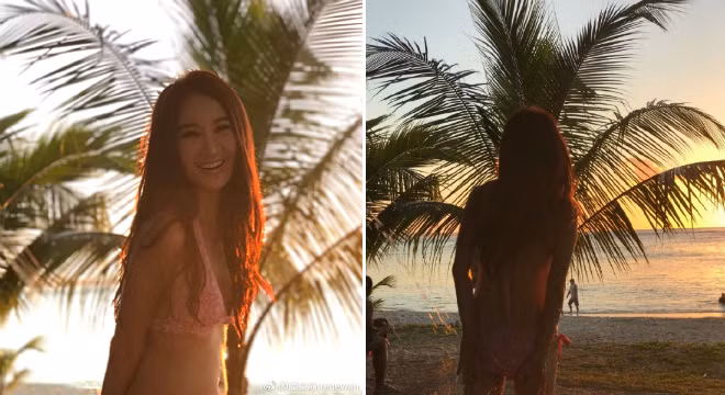 Khi mặc áo tắm trên bãi biển, ít ai ngờ người đẹp đã ở độ tuổi U60