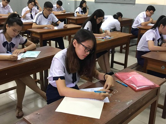 Thí sinh tham dự kỳ thi THPT quốc gia 2017