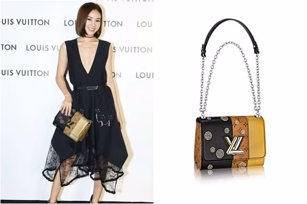 Ninh Dương Lan Ngọc thể hiện vẻ thanh lịch và gợi cảm khi diện một thiết kế có đường xẻ ngực khá sâu. Để bộ trang phục không bị rườm rà lôi thôi, ''Cô Ba Sài Gòn'' đã khéo léo nhấn nhá bằng phụ kiện là thắt lưng bản nhỏ. Phụ kiện mà cô lựa chọn kèm theo là túi xách đến từ thương hiệu Louis Vuitton giá 87 triệu VND.
