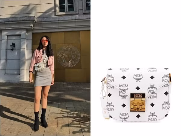 Chạy theo ''cuộc đua'' túi xách hàng hiệu không thể không kể đến Quỳnh Anh Shyn. Trong đó, MCM là một trong những thương hiệu mà cô yêu thích. Cô nàng sở hữu một chiếc túi xách màu trắng của hãng này trị giá 19 triệu VND.