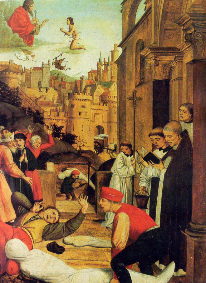 Dịch hạch Justinian (tranh của Josse Lieferinxe)