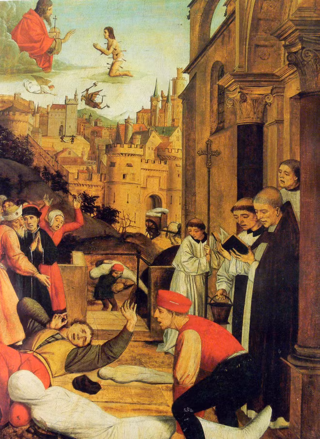 Dịch hạch Justinian (tranh của Josse Lieferinxe)