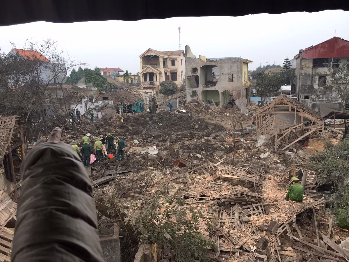 Hiện trường vụ nổ.