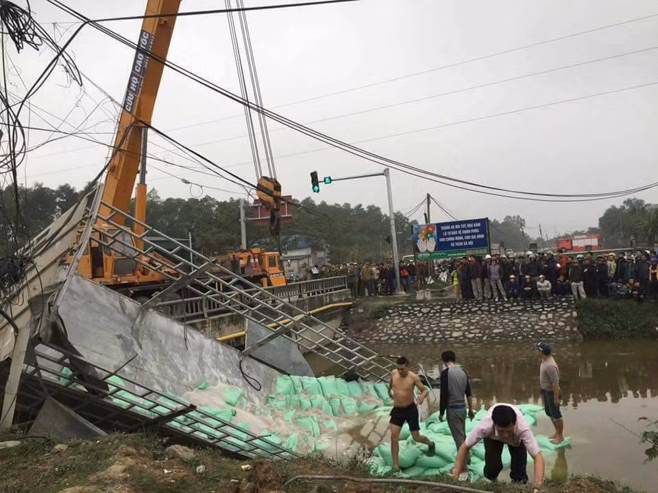 Hiện trường vụ tai nạn.